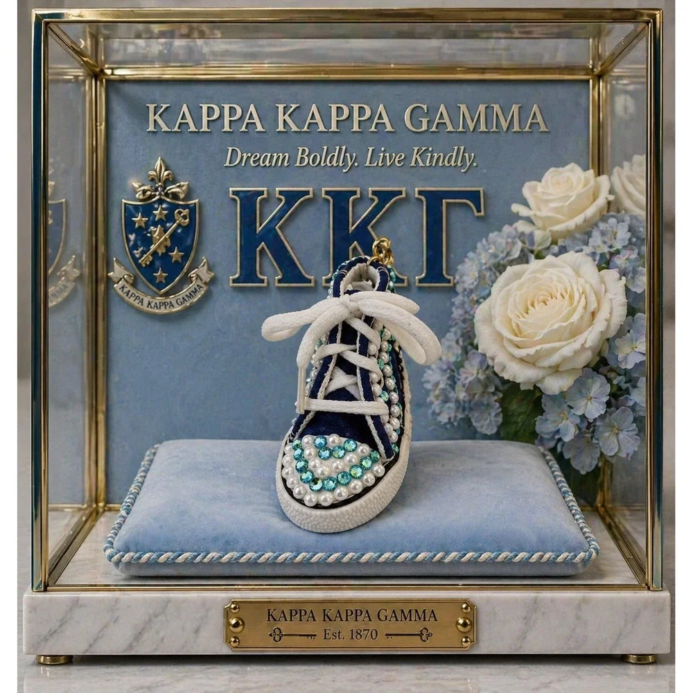 Kappa Kappa Gamma Keychain Blue‎ Custom Made Shoe